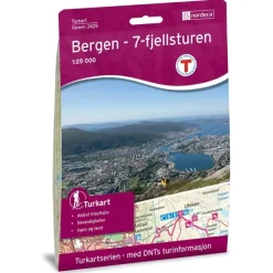 Bergen 7-fjellsturen Nordeca Turkart 1:25 000 2429