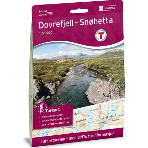 Dovrefjell Snøhetta Nordeca Turkart 1:50 000 2829