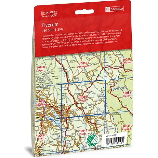 Elverum Nordeca Norge 1:50 000 10051