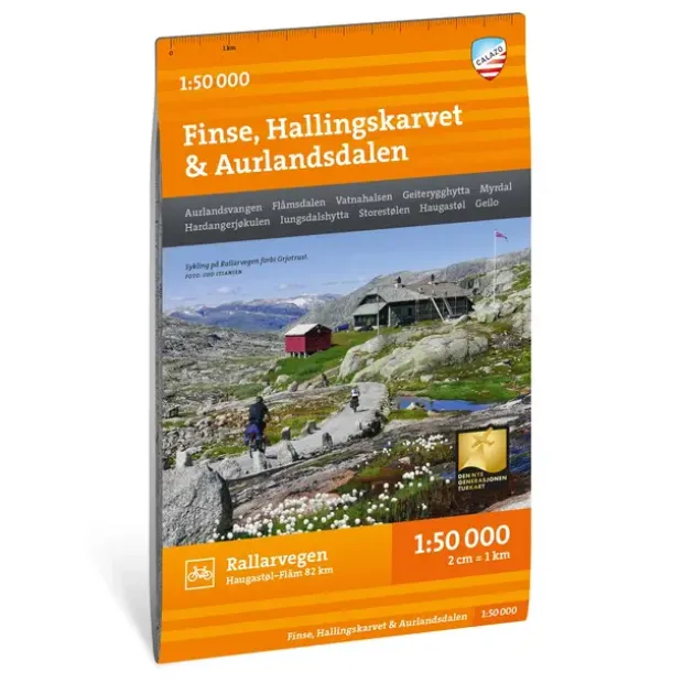 Finse Hallingskarvet Aurlandsdalen Calazo Turkart 1:50 000