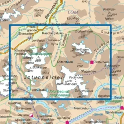 Galdhøpiggen-Glittertinden Nordeca Topo 1:25 000 3752
