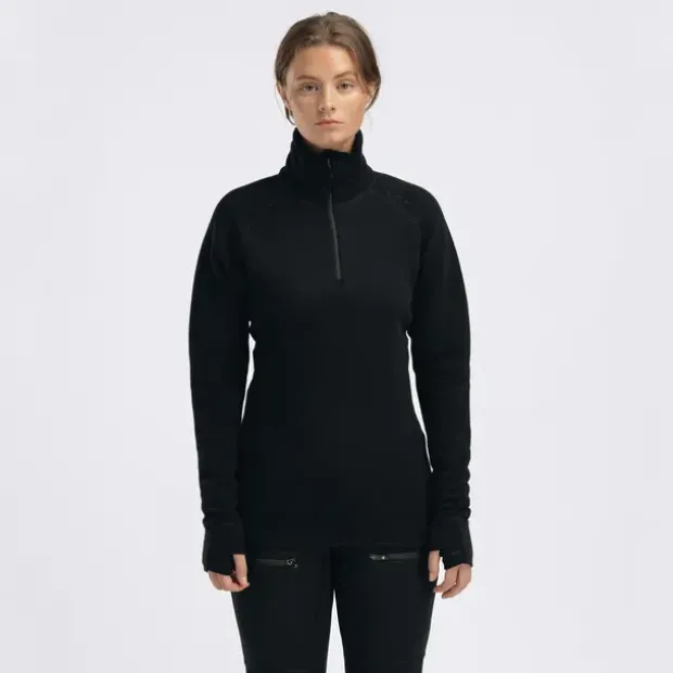Genser til dameAclima Fleecewool Polo Zip W 123