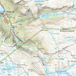 Hardangervidda vest Trolltunga Folgefonn Calazo Turkart 1:50 000