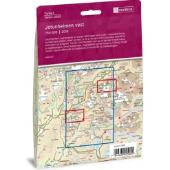 Jotunheimen vest Nordeca Turkart 1:50 000 2505