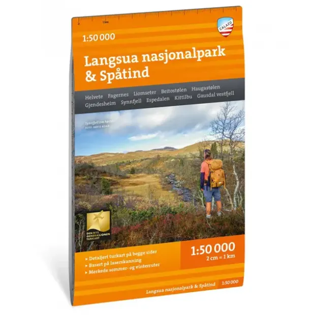 Langsua Nasjonalpark Spåtind Calazo Turkart 1:50 000