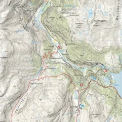 Mjølfjell Flåmsdalen Calazo Høyfjellskart 1:25 000