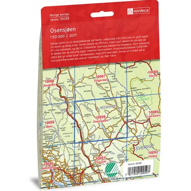 Osensjøen Nordeca Norge 1:50 000 10059