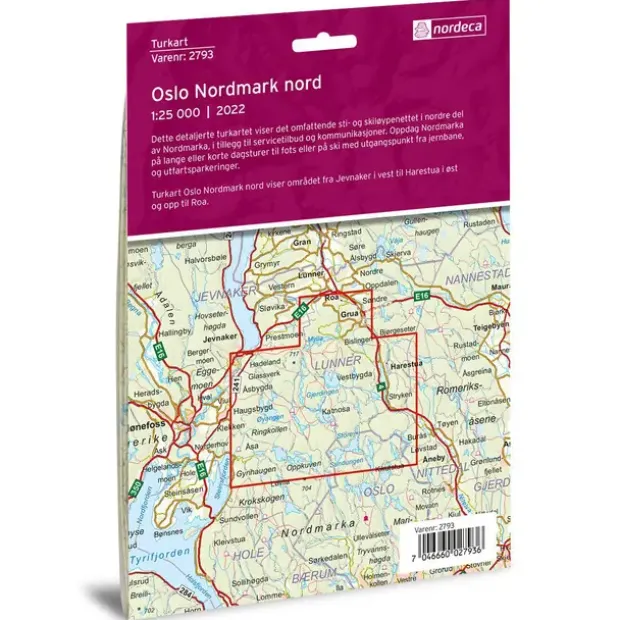 Oslo Nordmark nord Nordeca Turkart 1:25 000 2793