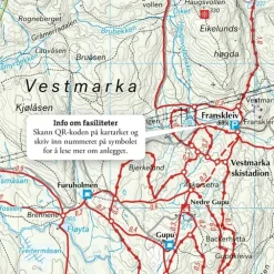 Oslo Vestmarka Calazo Løypekart 1:20 000
