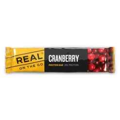 Proteinbar med tranebær Real On-the-Go Cranberry 40 gram