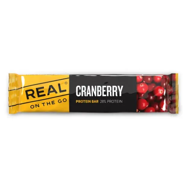 Proteinbar med tranebær Real On-the-Go Cranberry 40 gram