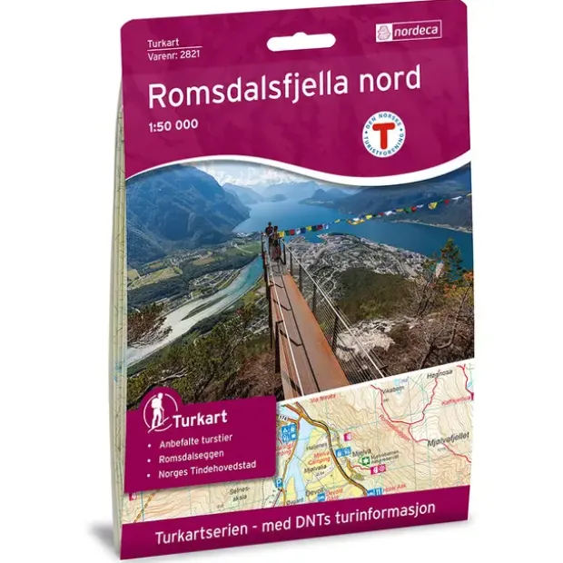 Romsdalsfjella nord Nordeca Turkart 1:50 000 2821