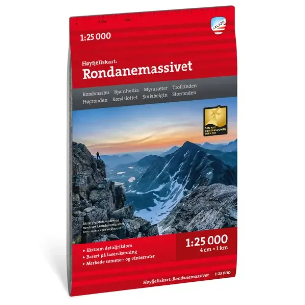 Rondanemassivet Calazo Høyfjellskart 1:25 000