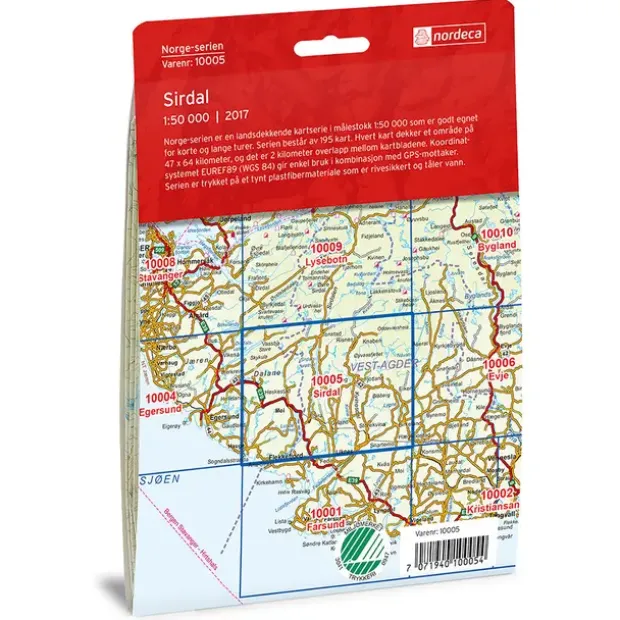 Sirdal Nordeca Norge 1:50 000 10005