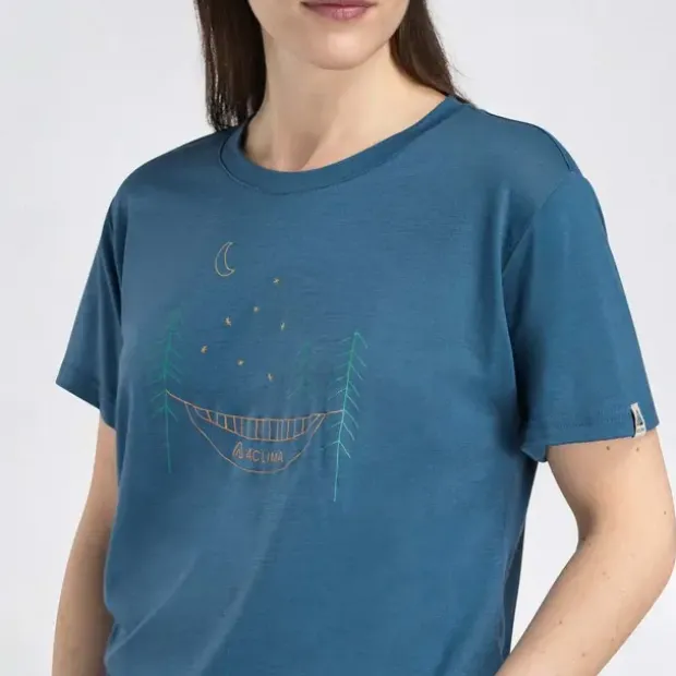 Skjorte til dameAclima Lightwool 140 Tee Forest W 473