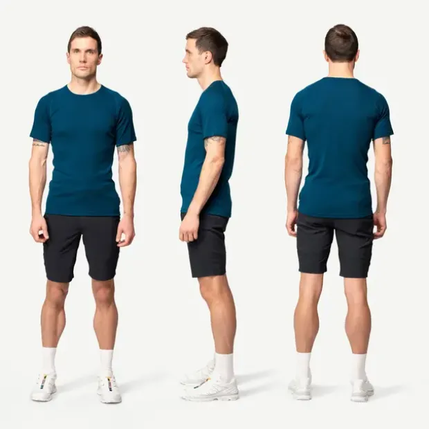Skjorte til herreDevold Lauparen Merino Tee 422