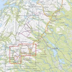 Sverige: Ammarnäs–Hemavan Calazo Turkart 1:50 000 Kungsleden