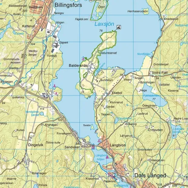 Sverige: Dalslands kanal Calazo Skjærgårdskart 1:50 000