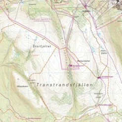 Sverige: Grövelsjön Töfsingdalens nation Calazo Høyfjellskart 1:25 000