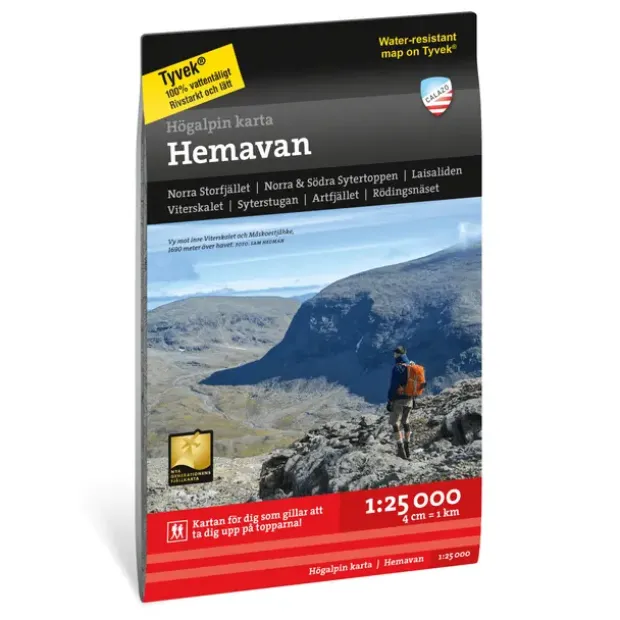 Sverige: Hemavan Calazo Høyfjellskart 1:25 000
