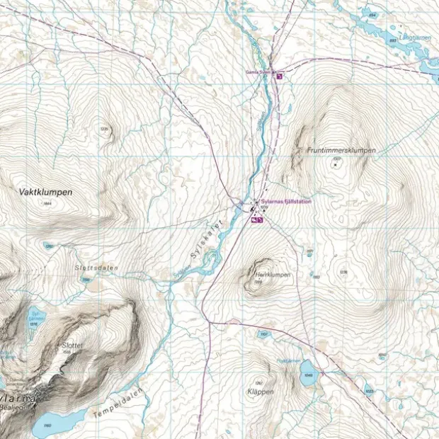 Sverige: Jämtlandstriangeln Calazo Høyfjellskart 1:25 000