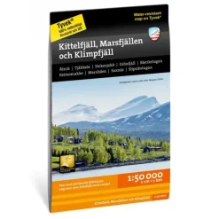 Sverige: Kittelfjäll Marsfjällen Klimpfj Calazo Turkart 1:50 000