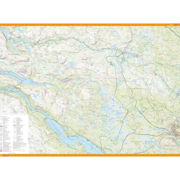 Sverige: Muddus nationalpark Sjávnja nat Calazo Turkart 1:50 000 1:100 000