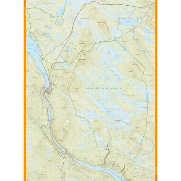 Sverige: Muddus nationalpark Sjávnja nat Calazo Turkart 1:50 000 1:100 000