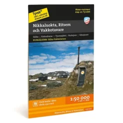 Sverige: Nikkaluokta Ritsem Vakkotavare Calazo Turkart 1:50 000 Kungsleden