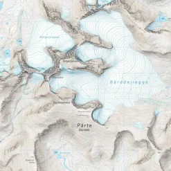 Sverige: Pårte Njoatsosvágge Calazo Høyfjellskart 1:25 000
