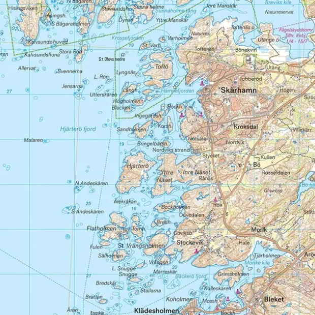 Sverige: Södra Bohuslän Calazo Skjærgårdskart 1:50 000 Bohuslede