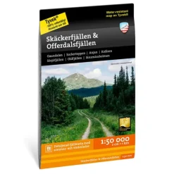 Sverige: Skäckerfjällen Offerdalsfjälen Calazo Turkart 1:50 000
