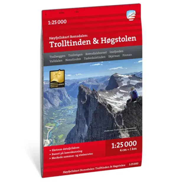 Trolltinden Høgstolen Calazo Høyfjellskart 1:25 000 Romsdalen