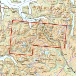 Trolltinden Høgstolen Calazo Høyfjellskart 1:25 000 Romsdalen