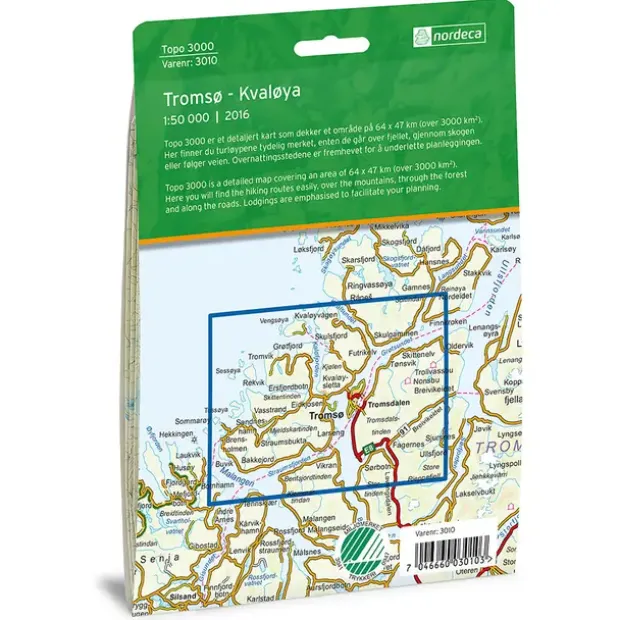 Tromsø-Kvaløya Nordeca Topo 1:50 000 3010
