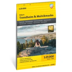 Trondheim Malvikmarka Calazo Stikart 1:25 000