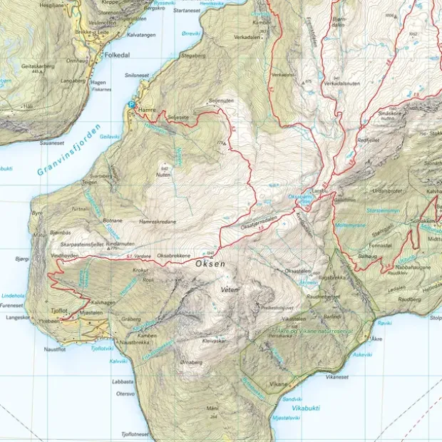 Ulvik Calazo Høyfjellskart 1:25 000