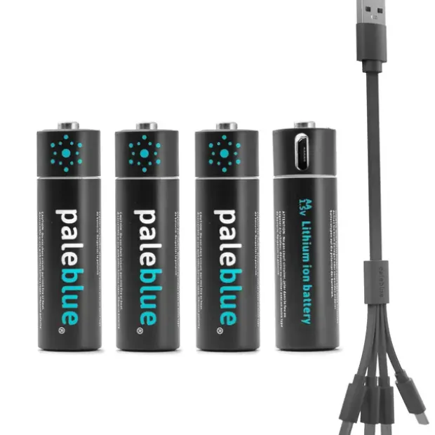 USB-batterier AA Pale Blue USB Rechargeable AA 4 pk.
