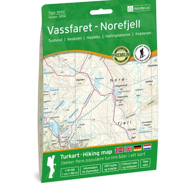 Vassfaret-Norefjell Nordeca Topo 1:50 000 3014