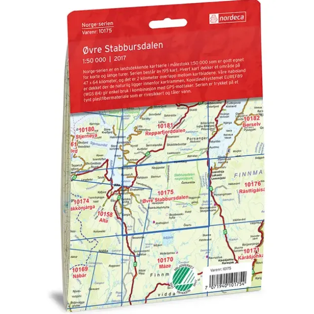 Øvre Stabbursdalen Nordeca Norge 1:50 000 10175